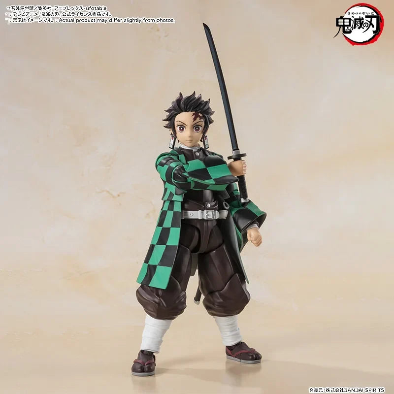 Bandai Original Genuine Figure Demon Slayer Model Kit SHF Kamado Tanjirou Collection Action Figure Model Children's Toys Gifts