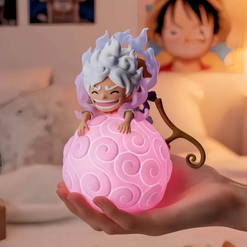 Anime One Piece Teufelsfrucht Robin Ace Ruffy Nico Nachtlicht Figur Modell Figur Desktop-Ornament Weihnachtsgeschenke Trendige Spielzeuge