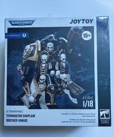 【SF】JOYTOY 1/18 Action Figure Ultramarines Terminator Chaplain Brother Vanius Model Toys Gifts Collection Ornaments