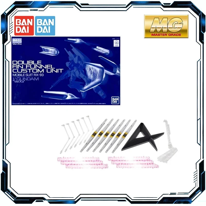 Bandai Original MG 1/100 RX-93 Nu Gundam Ver Ka DOUBLE FIN FUNNEL CUSTOM UNIT Model Action Figure Toys for Boys Girls Kids Gift