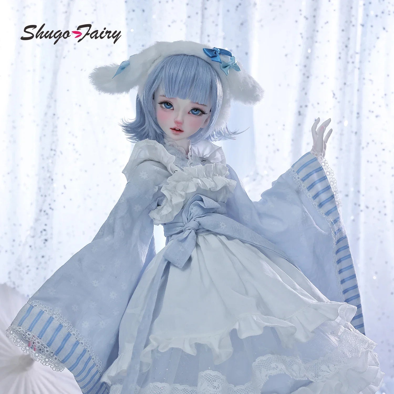 ShugaFairy Sano Original Bjd Doll 1/4 Head Bariy New Kimono Style Anime Girl Joint Toys Fullset