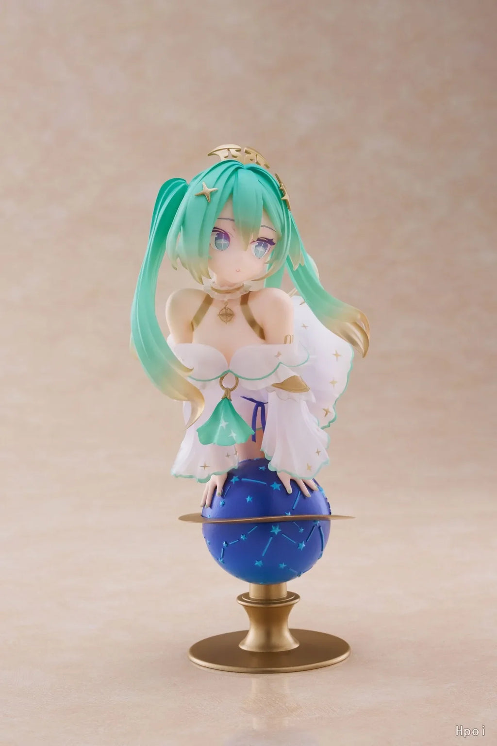 16CM Anime Hatsune Miku Figure Glittering Star ver 39th Anniversary Globe Scene Model Toy Gift Collection Action Figure PVC