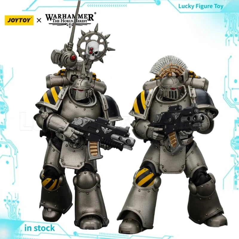 【Pre Sale】JOYTOY Warhammer 40K Iron Warriors MKIII Tactical Sergeant Iron Warriors Legionary with Nuncio-vox Model Toys