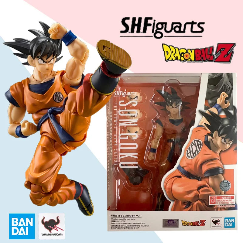 Bandai genuine original SHF Dragon Ball series Son Goku The lowest born Saiyan animation model ornaments toy collection gifts