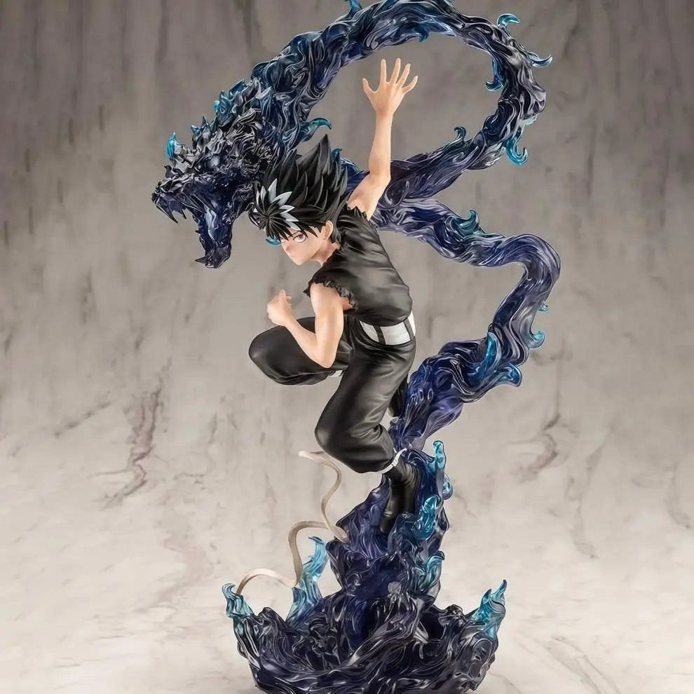 24cm YuYu Hakusho Hiei Dark Figure Anime Collectible Statue with Evil Eye Desktop Decoration Gift