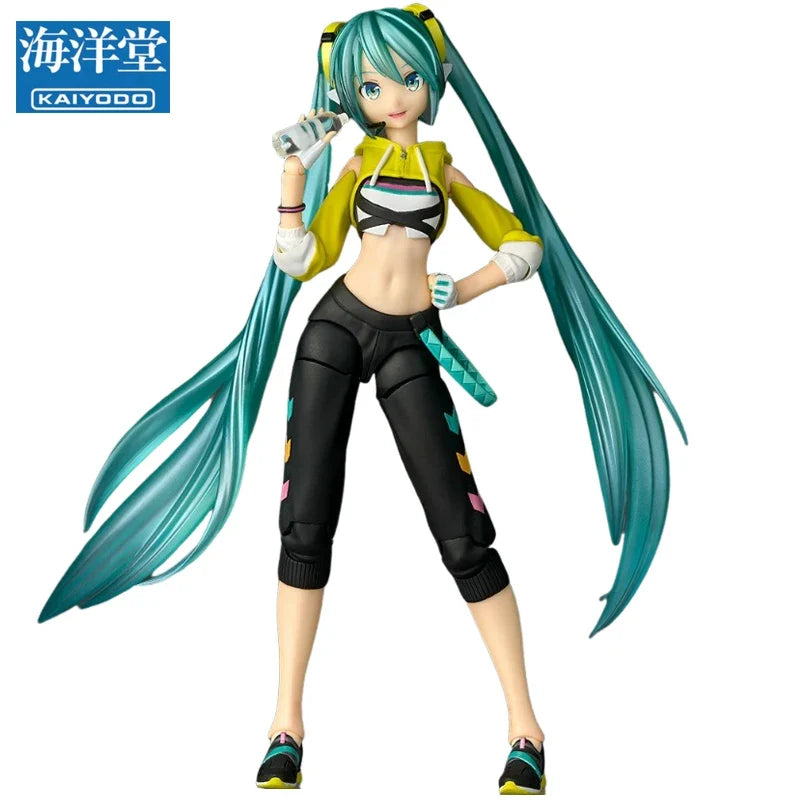 KAIYODO Revoltech AMAZING YAMAGUCHI Hatsune Miku Fit Boxing Ver. PVC 15CM Anime Action Figures Model Collection Toy