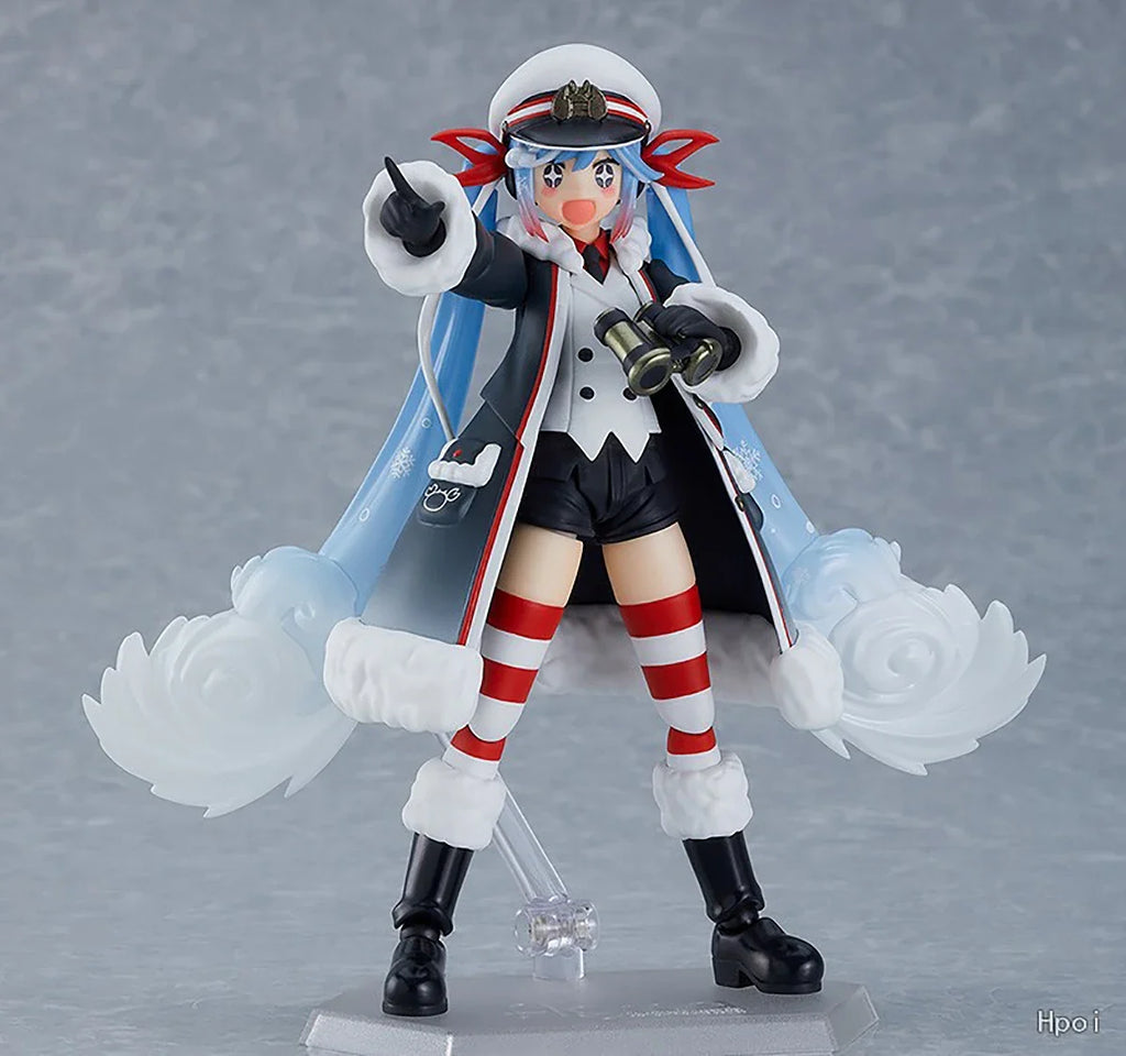Original Genuine Max Factory Action/Dolls Figma (#EX-066) Vocaloid Hatsune Miku Rabbit Yukine Snow Grand Voyage Ver. H=130mm