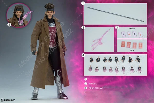 Sideshow 100439 1/6 Collectible Toys Gambit Super Hero Men Soldier 12'' Movable Action Figure Model Gifts