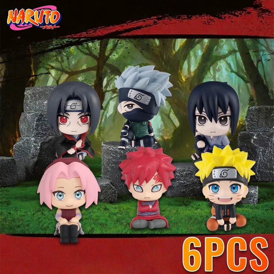 10cm Naruto Anime Figure Uzumaki Naruto Kakashi Uchiha Sasuke Itachi Cute Toys Q Figurals Action Figurine Model