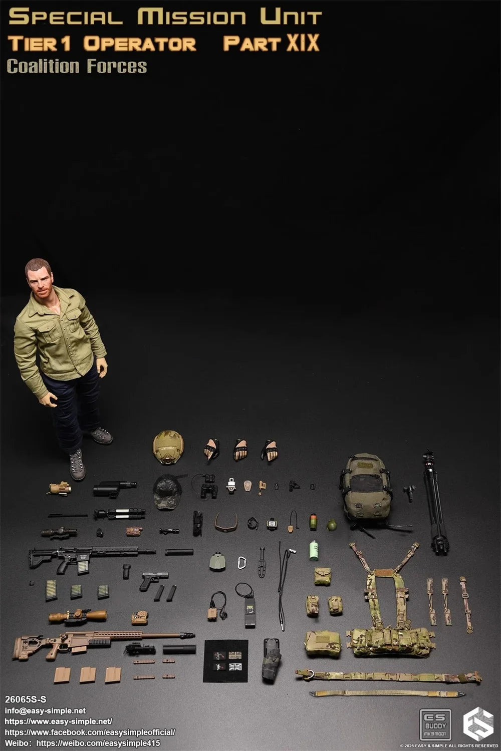 Limited Version 1/6 EASY&SIMPLE ES 26065SS US. Special Mission Unit Operation Full Set Movable Action Figure Full Set Toys Model