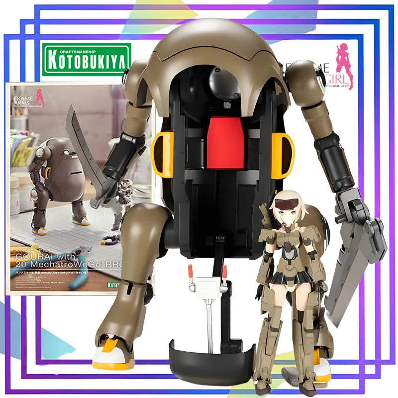 Kotobukiya Original《Goryu Kai Plated Version + 20 Mechatro WeGo Brown Ver. Set》Action Figure Assembly Model Toys Collectible
