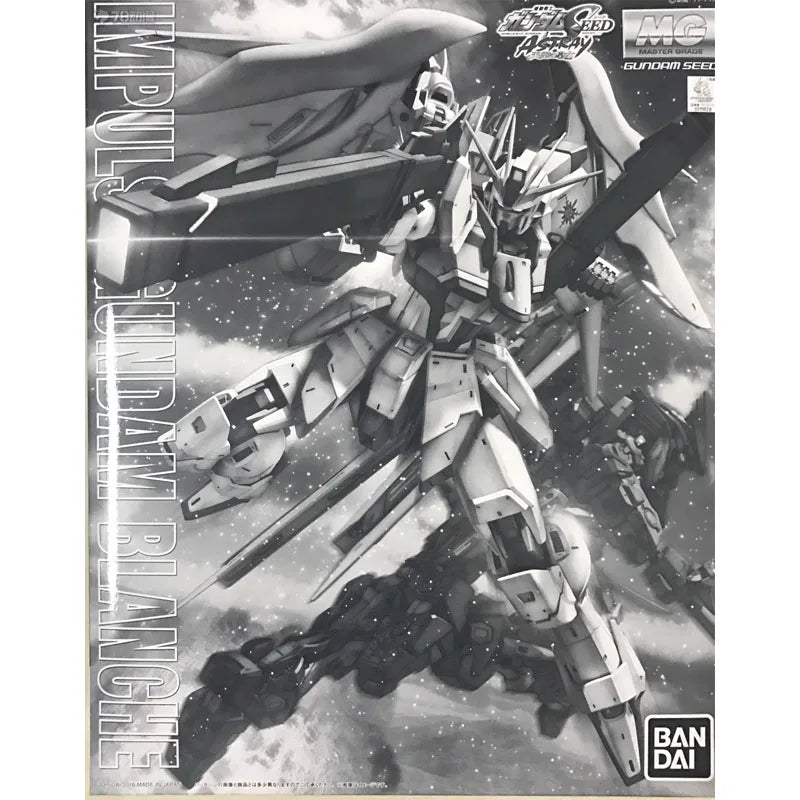 Bandai Original MG Impulse Gundam Blanche ZGMF-X56S 1/00 Anime Action Figure Assembly Model Toys Gifts For Children GUNDAM