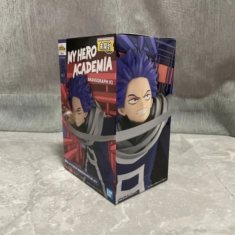 Original Bandai My Hero Academia BRAVEGRAPH VOL2 Shinso Hitoshi PVC Action Figures Collect Decorative Model Ornaments Figure