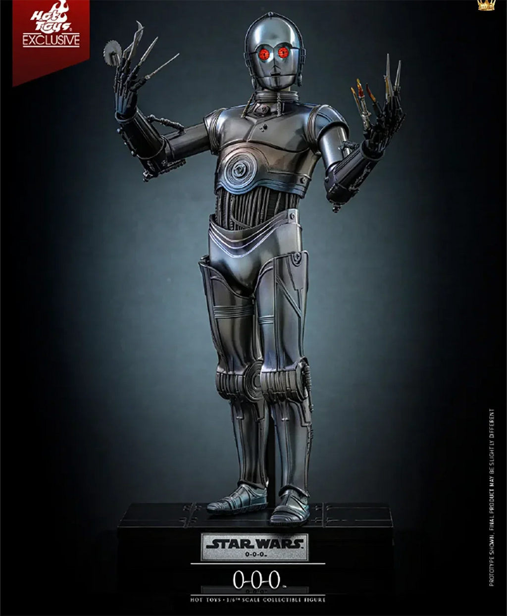 HotToys 1/6Star Wars: Dark Forces Alloy C-3PO 0-0-0 CMS016 Collection Action Figure Model Toys 29CM (Eye lights can be lit)
