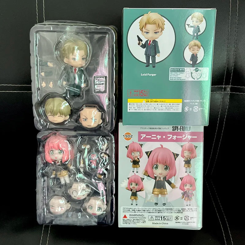 Anime Spy Family 1901 Loid Forger 1902 Anya 1903 Yor Action Figure Q Version Movable Kawaii Model Doll Birthday Toys