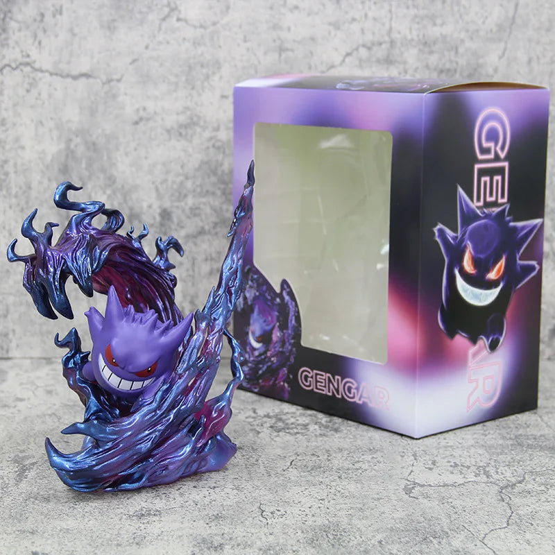 18cm Pokemon Gengar Shadow Claw Attack Anime Figure Game Popular Characters Statue Collectible Kawaii Model Kids Toys Doll Gifts