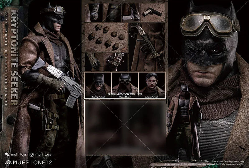 Auf Lager MUFF TOYS MF07 1/12 Sammlerstück Wüsten-Fledermaus-Held Ben Affleck 6-Zoll-Komplettset Männliche Soldaten-Actionfigur Körper-Puppe