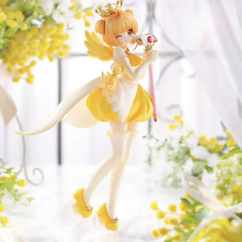 New 22cm Cardcaptor Sakura Kinomoto Sakura Figure Pvc Anime Models Statue Collection Toys Desk Decoration Kids Halloween Gifts