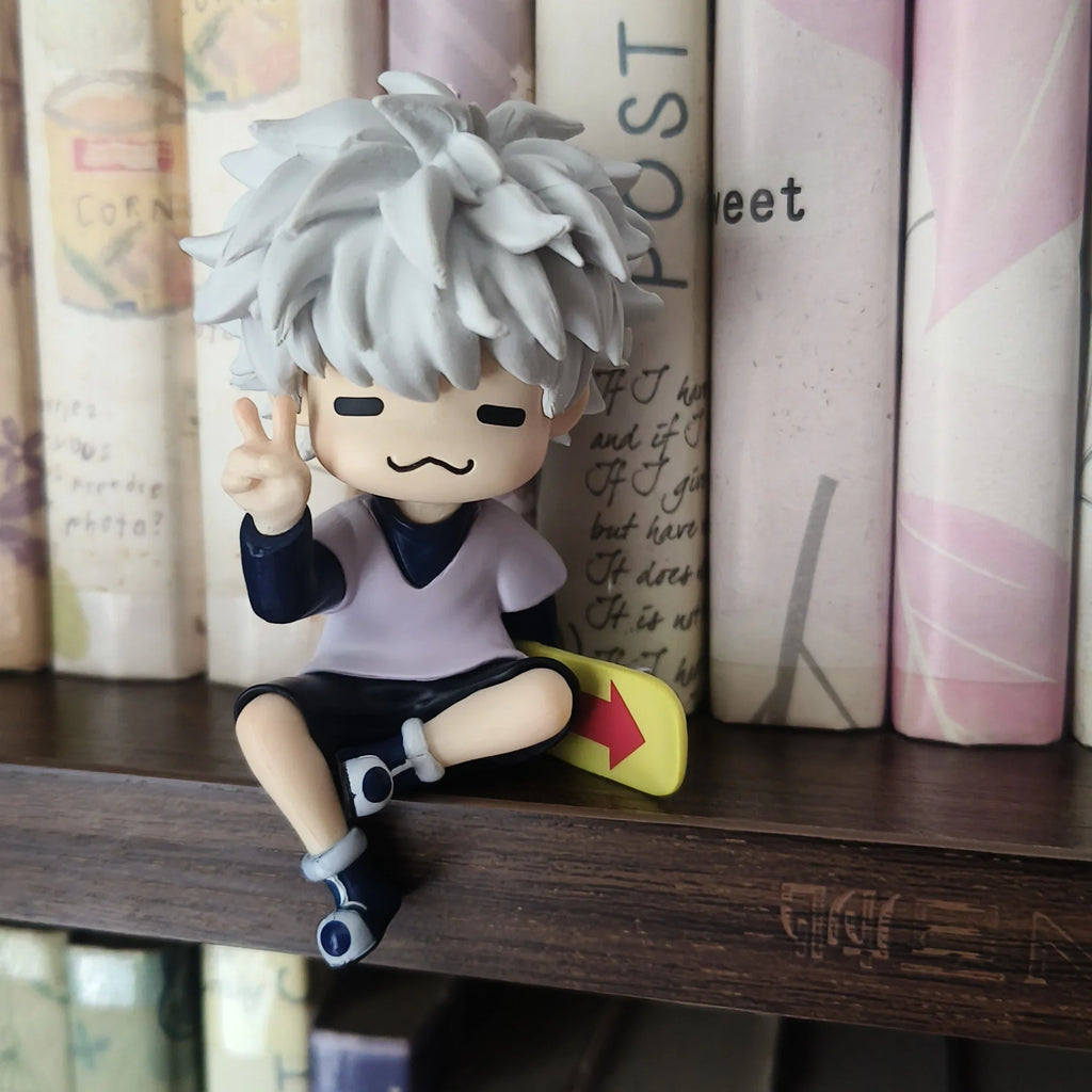 HUNTERxHUNTER Cartoon Q-Version Cat KILLUAZAOLDYECK Anime figure Doll Toys Desktop Ornament decor Collect Model Garage Kit Gifts