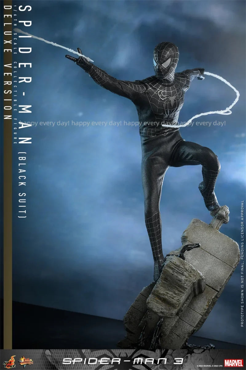 NEW Spot HOTTOYS HT 1/6 MMS728 Deluxe Edition 727 Spider-Man 3 Black Suit Movable 0922 Action Figure Collection Gfits