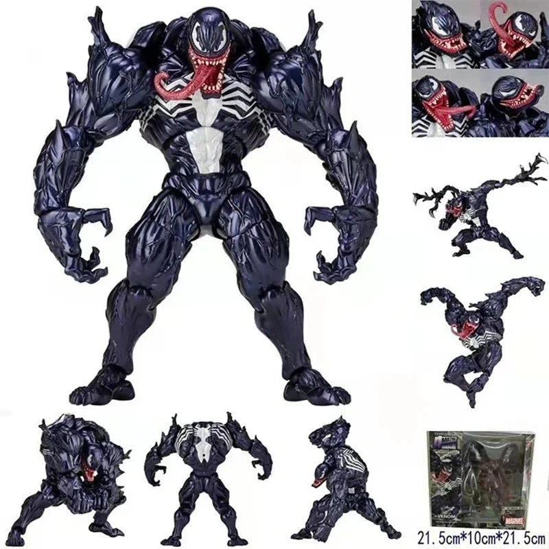 AMAZING YAMAGUCHI Carnage Venom Spider Man Marvel legends Action Figure Joint Movable Change Face Statue Model kids for Toy Gift
