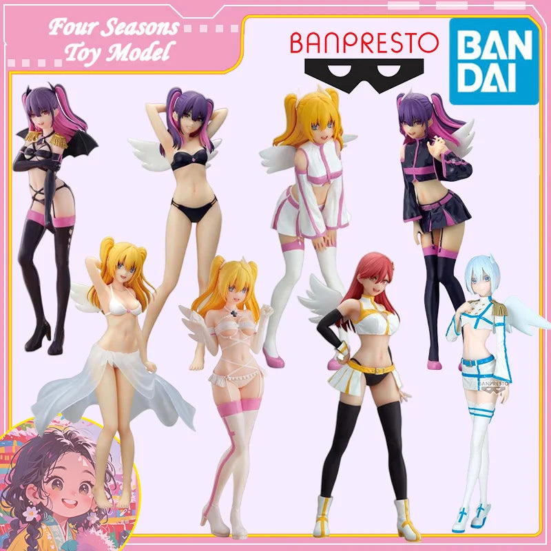 Fast Shipping Bandai Anime BANPRESTO 2.5 Dimensional Angel Airborne Miriella/Mikari Liliel/Ririsa Original Model Toy Figure Gift