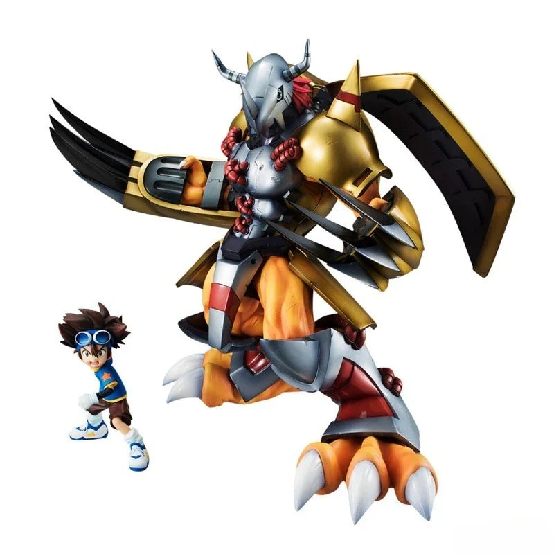 In stock Genuine MegaHouse Digital Monster War Greymon  Yagami Taichi PVC Action Anime Figure Model Toys Figure Doll Gift
