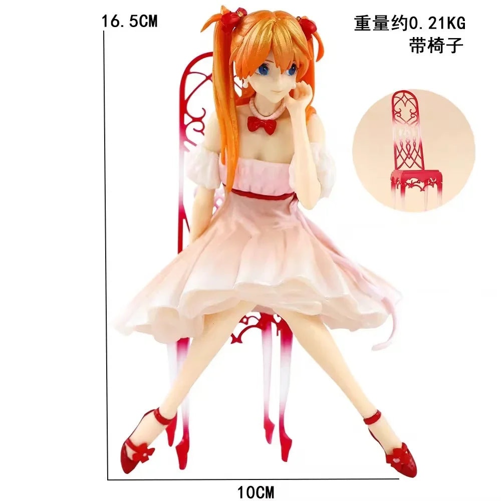 22CM Anime Neon Genesis Evangelion Figure Asuka Langley Soryu And REI AYANAMI Anime Model Toy Gift Collection Decoration PVC