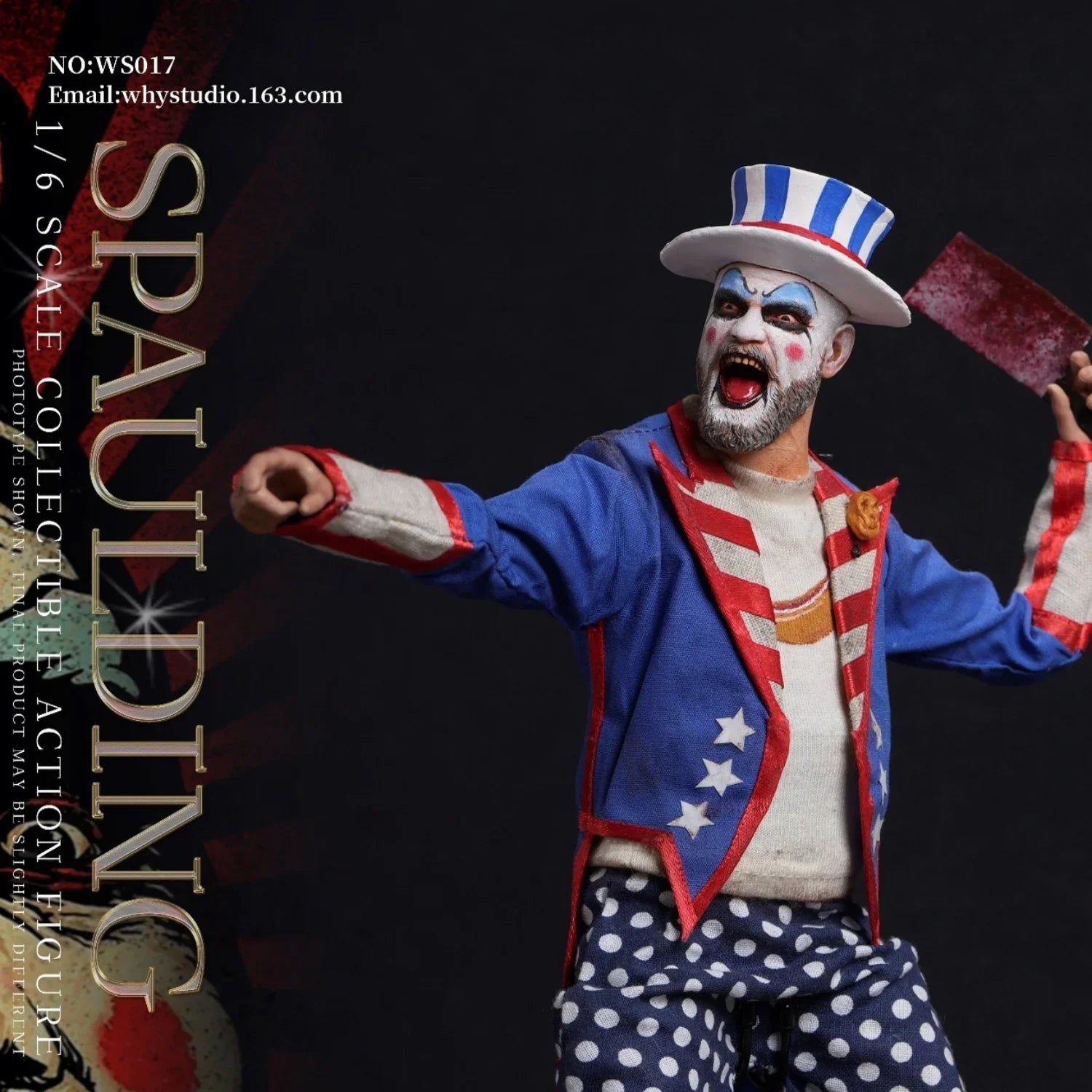 WHY STUDIO WS017 1/6 Spaulding US Clown Action Figure Model
