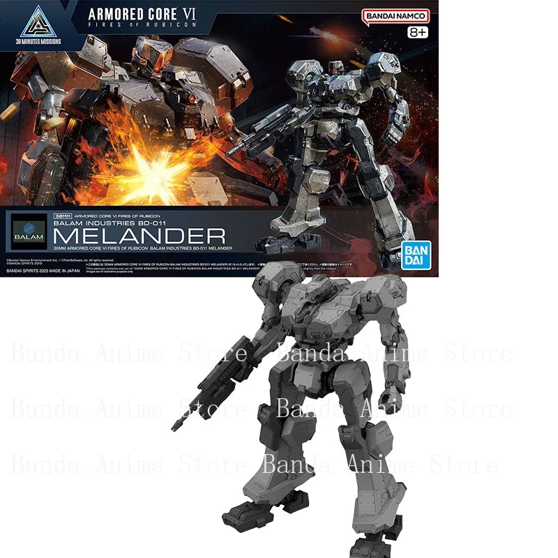 Bandai Genuine 30MM ARMORED CORE Ⅵ RaD CC-3000 WRECKER MILK TOOTH & BD-011 MELANDER Anime Action Figure Assembly Model Toy Gift