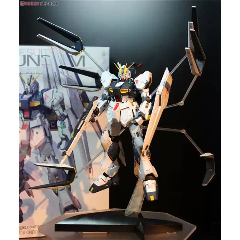Bandai Original MG 1/100 RX-93 Nu Gundam Ver Ka DOUBLE FIN FUNNEL CUSTOM UNIT Model Action Figure Toys for Boys Girls Kids Gift