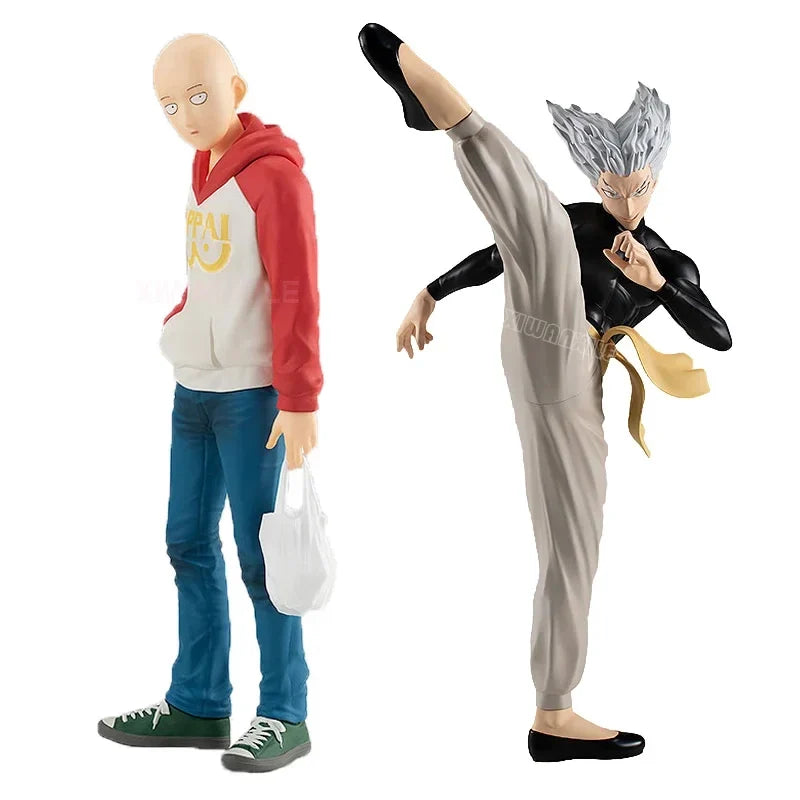 19cm POP UP PARADE One Punch Man Garou Anime Figure One Punch Man Saitama OPPAI Hoodie Action Figure Collection Model Doll Toys