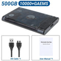 PEAPRIT 500G Gaming HDD Retro Game Console 14000 Video Games 30 Emulators for SWITCH/X BOX/PS3/PS2/PSP Plug and Play Batocera OS
