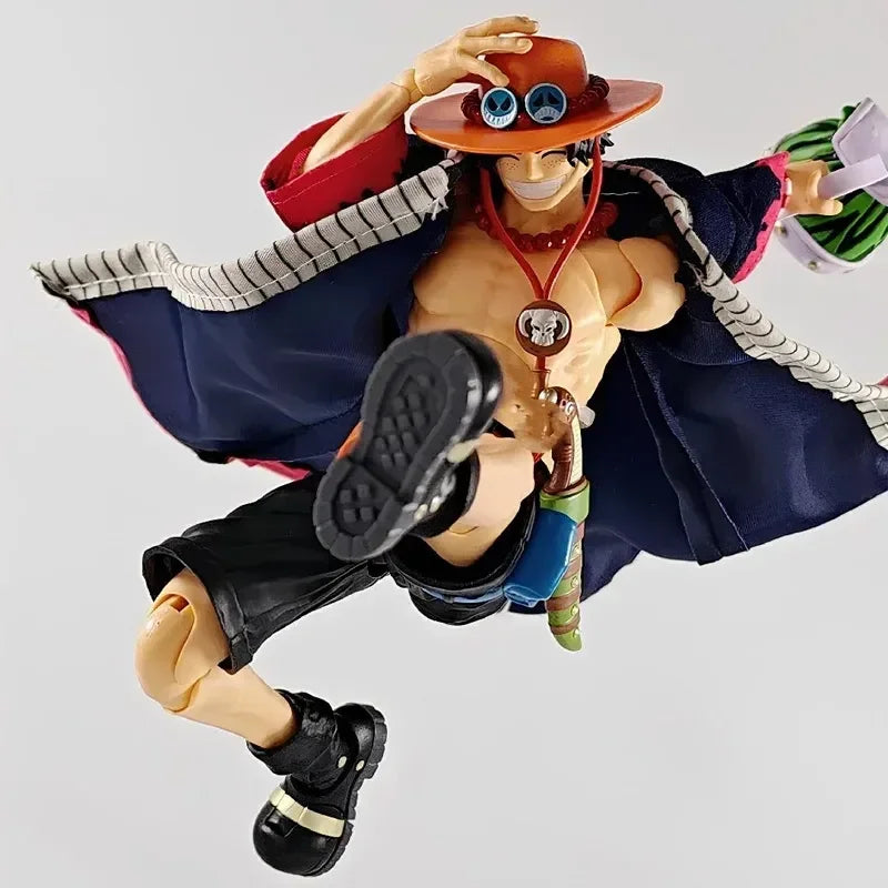 18cm Portgas D Ace Anime One Piece Pvc Articulated Action Figure Model Toy Kit Desktop Decoration Ornament Boy Exquisite Gifts