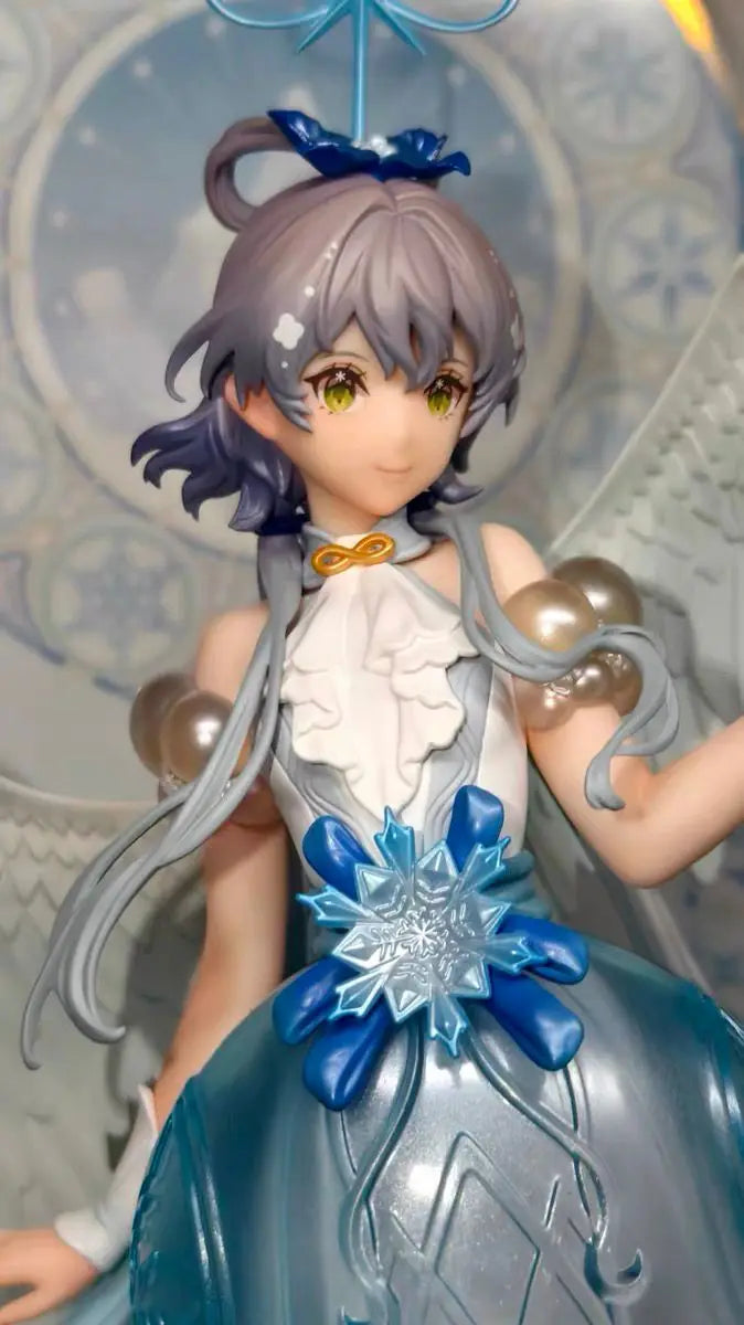 In Stock Original Vsinger Luo Tianyi Snow Angel 33cm Anime Figure 1/6 Model Toys Statue Doll Desktop Ornaments Birthday Gift Toy