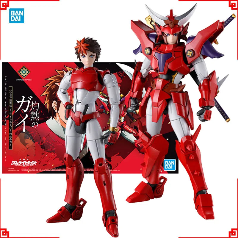 Bandai 30MF Yoroi Shin Den Samurai Troopers Modellbausatz Blazing Gai Anime Figuren Actionfigur Bausatz Spielzeug für Jungen Geschenk