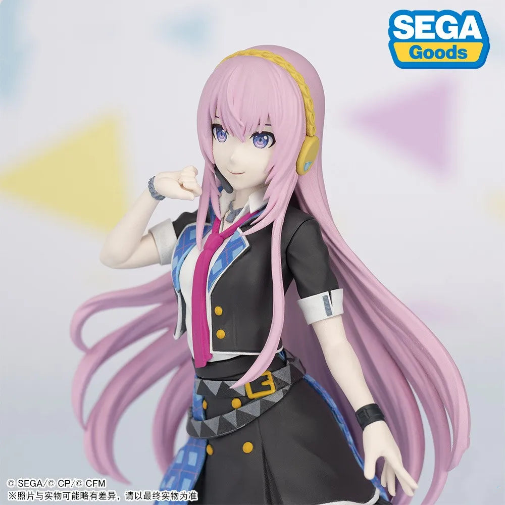 Original SEGA Hatsune Miku Kagamine Len Rin Megurine Luka MEIKO KAITO Anime Figure Toys Desktop×Decorate Collections PVC Model