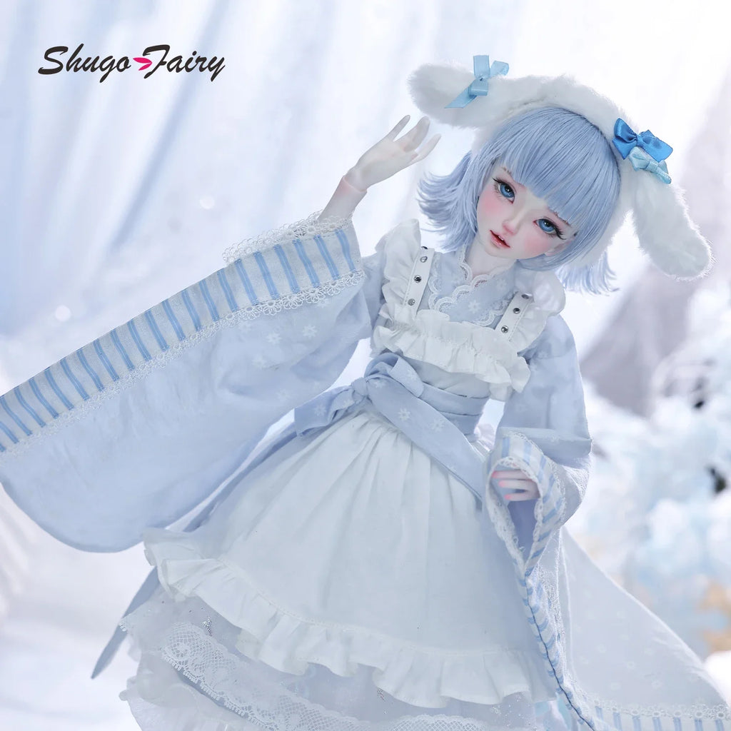 ShugaFairy Sano Original Bjd Doll 1/4 Head Bariy New Kimono Style Anime Girl Joint Toys Fullset