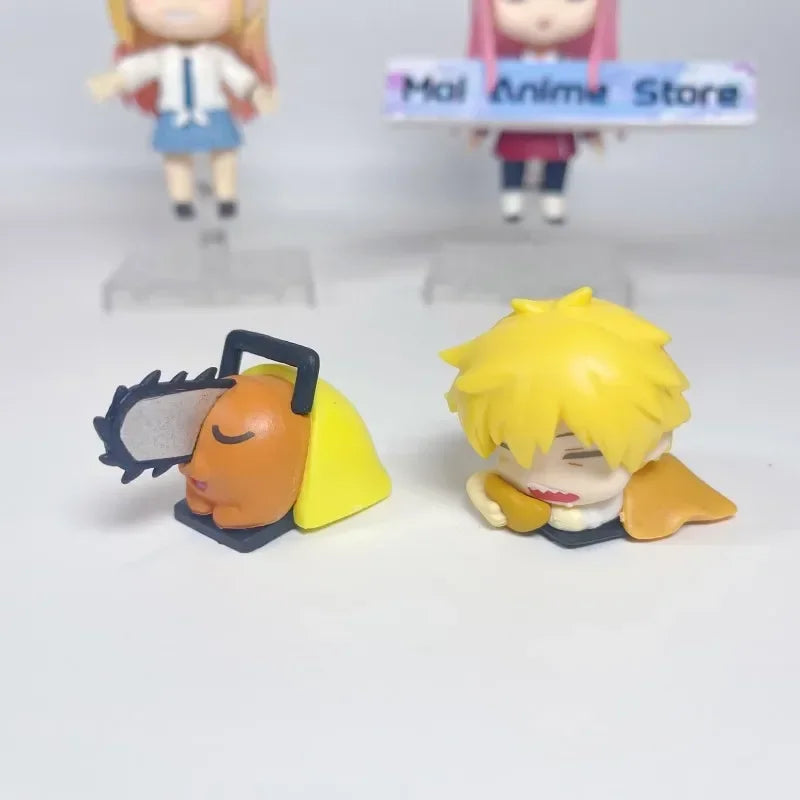 Chainsaw Man Power Figure Anime Denji Aki Statue Makima Sleeping Action Figurine Sculpture Ornament Decoration Table Accessories