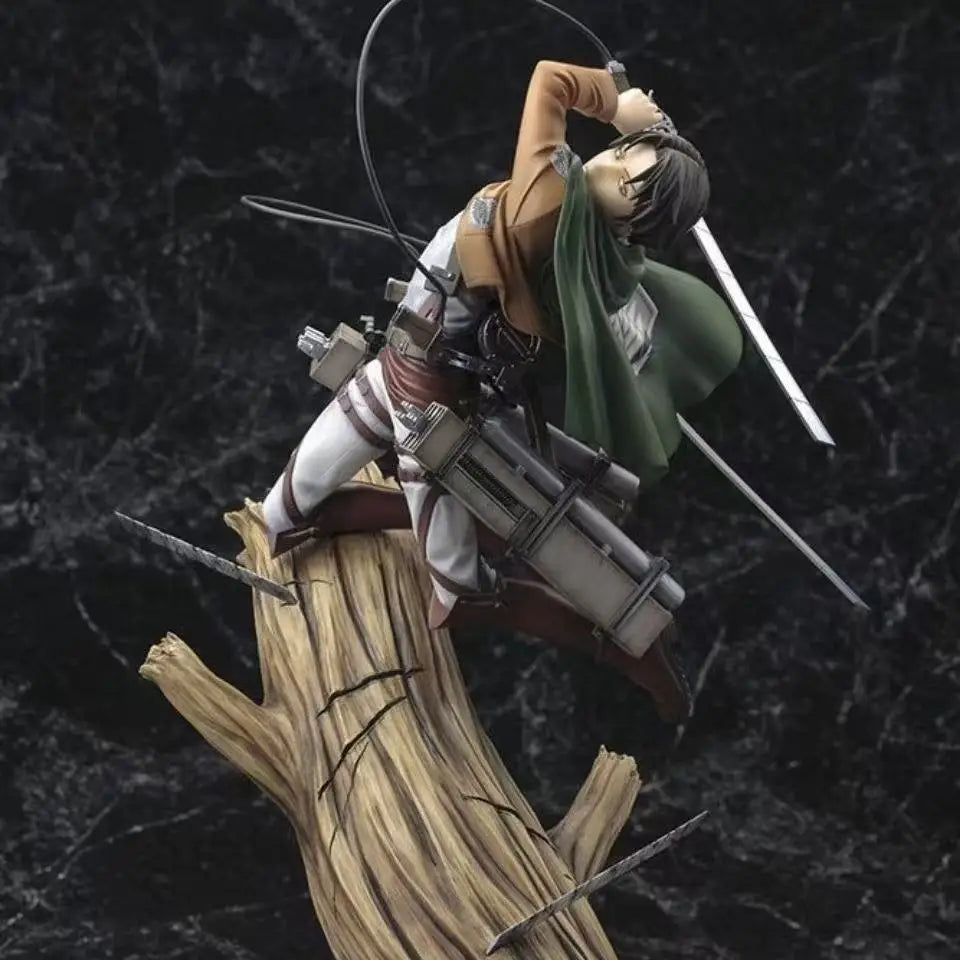 Attack On Titan Levi Ackerman Renewal 1/8 Model Anime Figure Trunk Battle Ornament Pvc Toys Boys Kids Birthday Gift