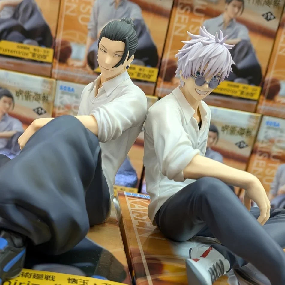 14cm New Gojo Satoru Anime Jujutsu Kaisen Action Figure Geto Suguru Seated Noodle Stopper Model Toys Japanese Dolls Hobbies Gift