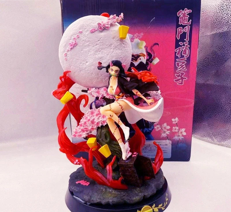 2025 New Blood Breaking Mi Bean Handmade Ghost Slayer Blade Magic Cube Stove Door Statue Anime Desktop Decoration Ornament