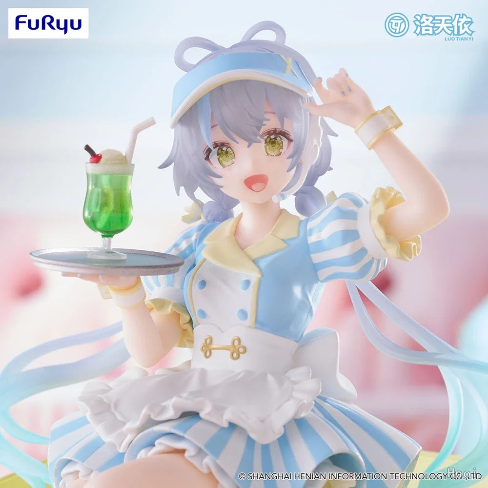 100% Original FuRyu Noodle Stopper Figure Vsinger Luo Tianyi Waitress Ver. Anime Figure Model Toys Collection Series