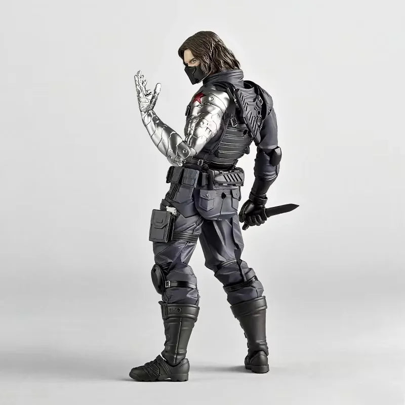Kaiyodo Winter Soldier Revoltech Amazing Yamaguchi Bucky Barnes Captain America Anime Action Figures Movable Collectible Toys