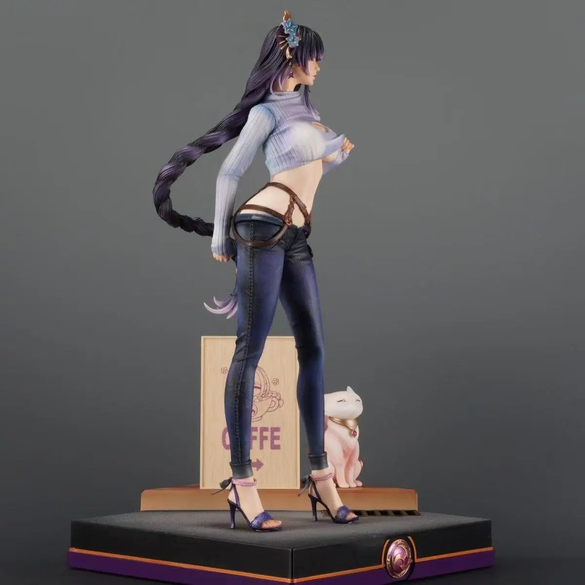 51cm New Genshin Impact Anime Figure Raiden Shogun Peripherals Model Beautiful Girl Statue Desktop Ornaments Birthday Gifts Toys