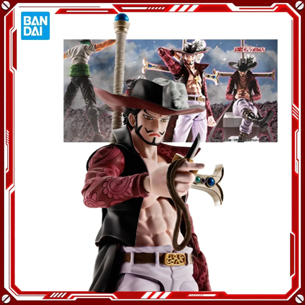 Genuine Bandai Original Banpresto Figure Model Kits SHF Anime Figures One Piece 16.5cm Dracule Mihawk Action Model Toys Gift