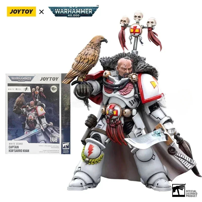In Stock JOYTOY 1/18 Action Figure 40K White Scars Intercessors and Bike Anime Collection Military Model Toy