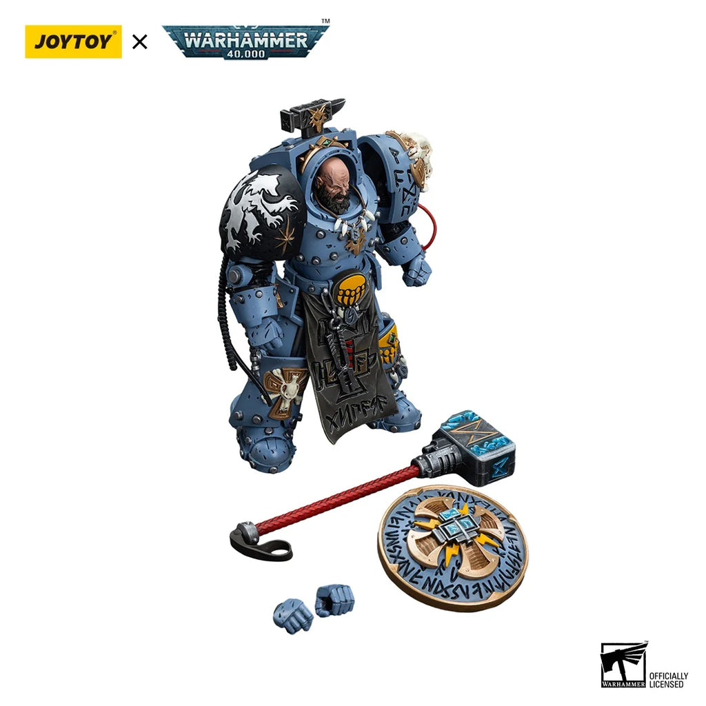 【In Stock】JOYTOY Warhammer 40K Space Wolves Arjac Rockfist Model Toy Gifts 1/18 Action Figure