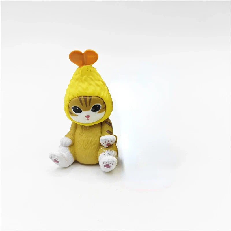 Mofusand Ocean Life Action Figure with Shrimp Cat, Q Cute Cartoon Toy, and Claw Machine Model Display