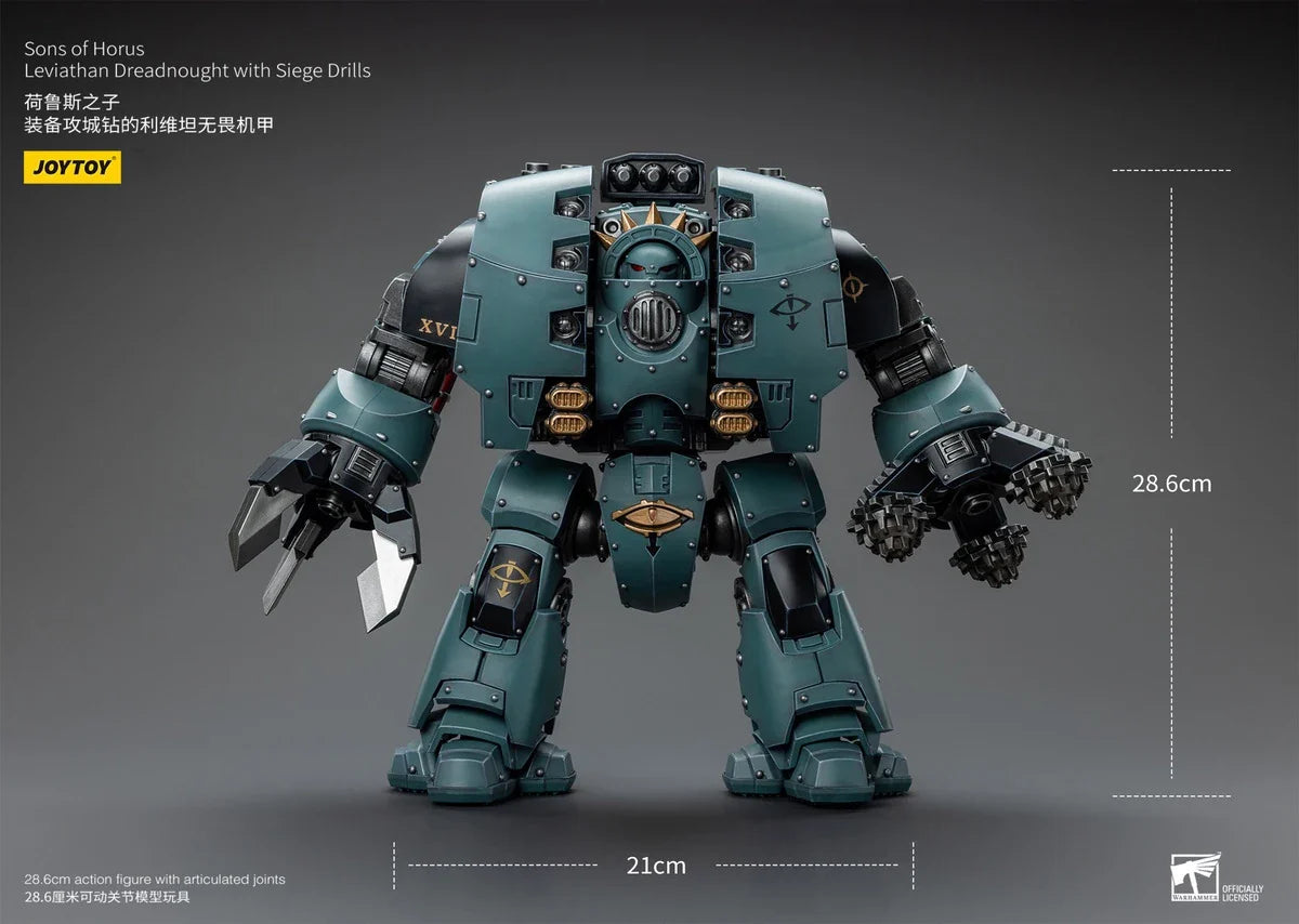 in Stock JOYTOY 1/18 Sons of Horus Leviathan Dreadnought with Siege Drills Mecha Anime Model Toy Action Figures Gift